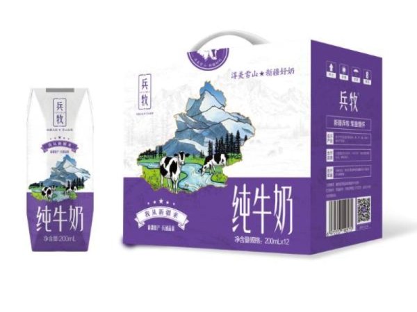 新疆兵牧淳美利乐钻纯牛奶