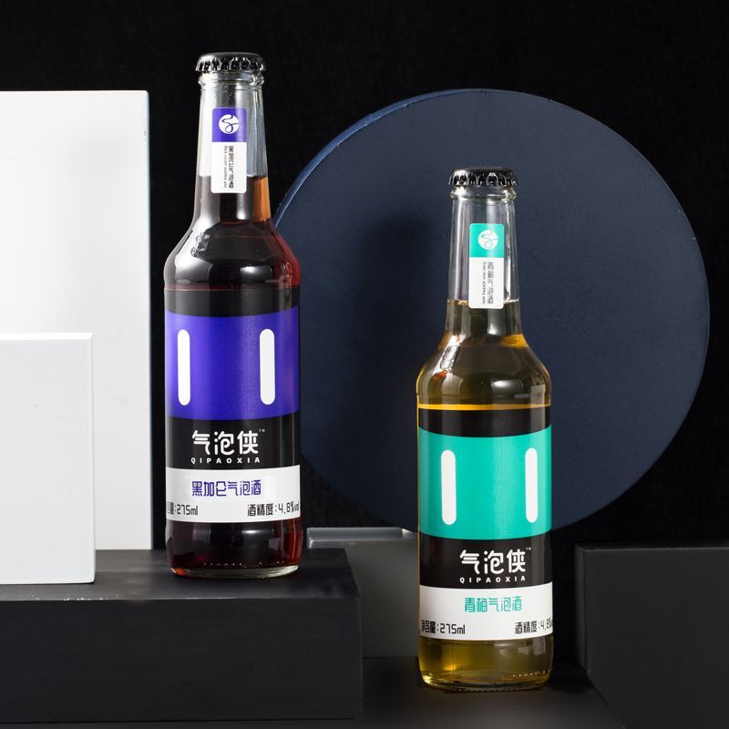 千金饮黑加仑青梅果酒气泡酒微甜型少女酒低度数网红酒275ml 图2