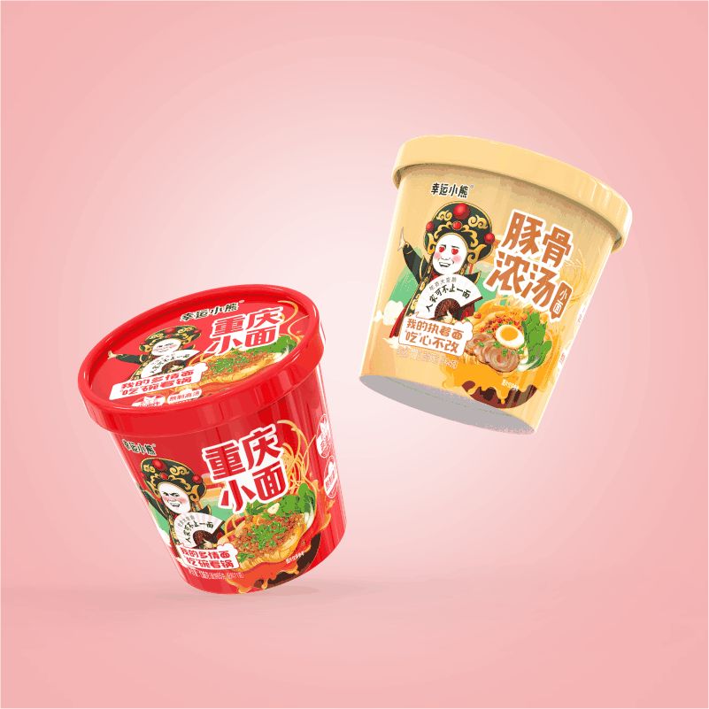 幸运小熊浓汤小面包装策划 图2