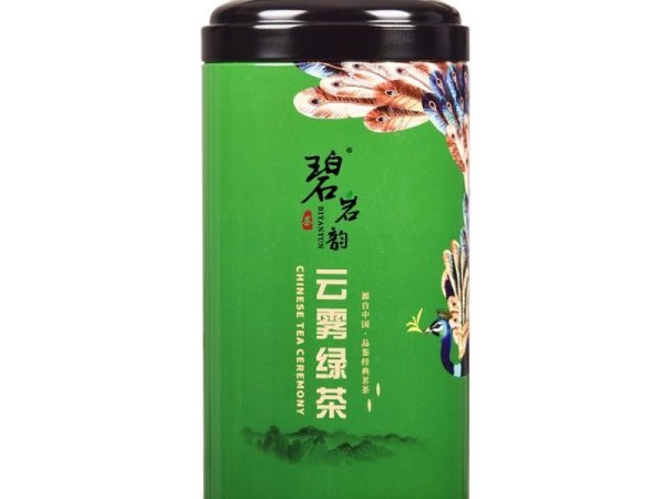 碧岩韵茶孔雀绿罐云雾绿茶250gKQLC250