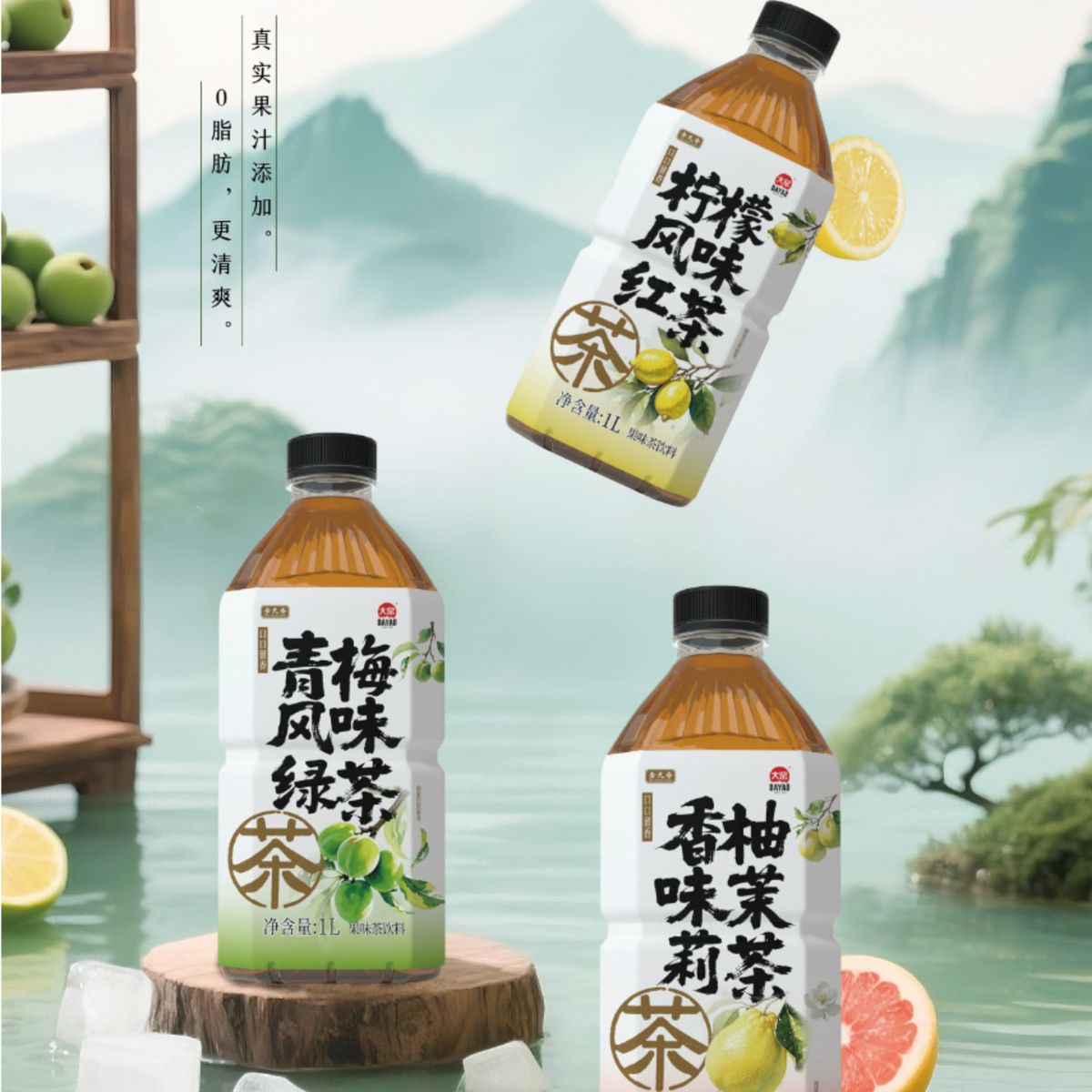 大窑查元香果茶1L PET 图2