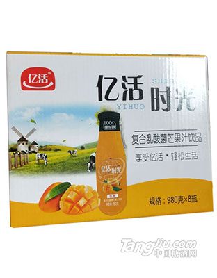 亿活-复合乳酸菌芒果果汁饮料980gx8瓶