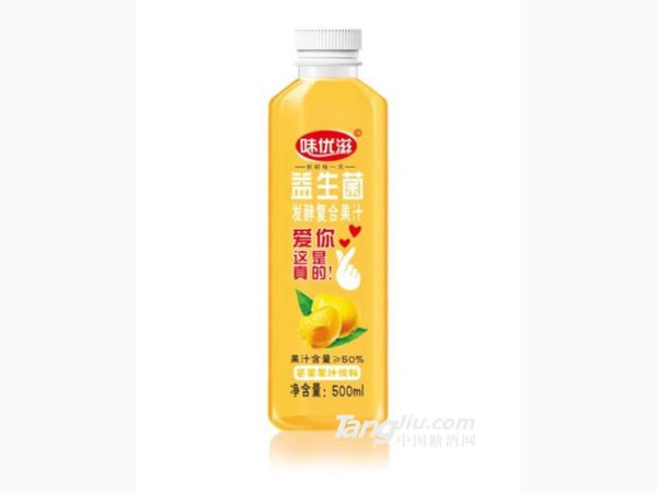 味优滋益生菌发酵芒果果汁饮料500ml