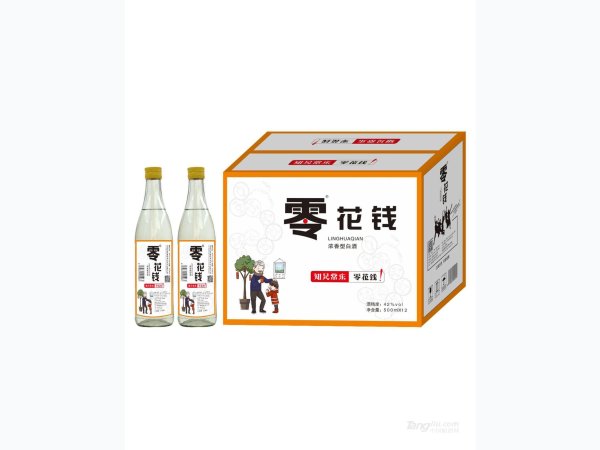 零花钱浓香型白酒500mlx12