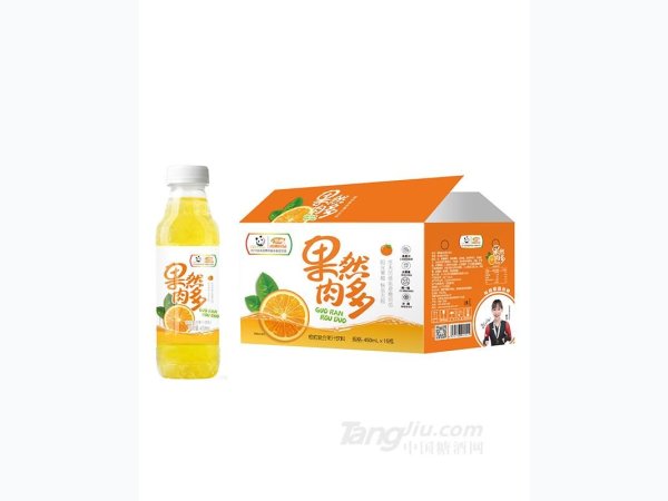 果然肉多橙粒复合果汁饮料450ml