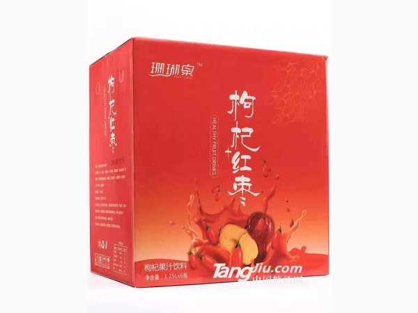 珊瑚泉枸杞红枣箱装1.25Lx6