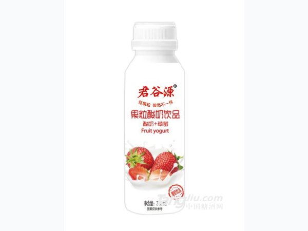 君谷源果粒酸奶+草莓饮品