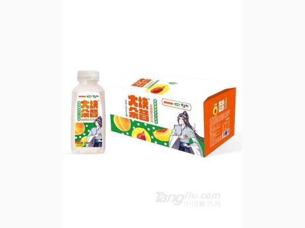 大块朵昔-黄桃爆珠芝士奶昔350ml