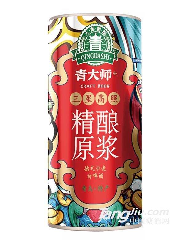 青大师-三星高照白啤酒1L