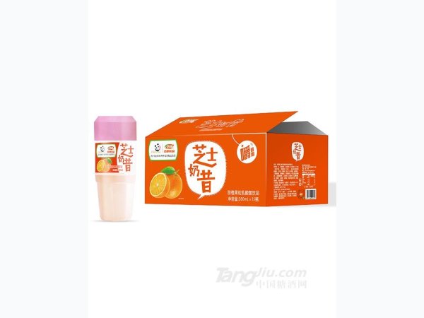 甜橙果粒芝士奶昔380ml