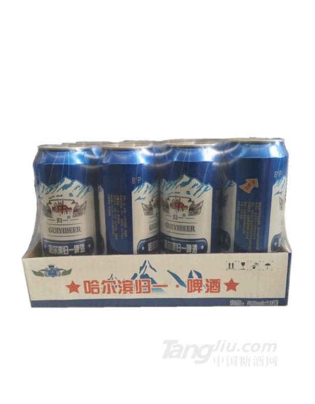 哈尔滨归一啤酒500ml&times;12罐