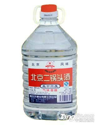 北京二锅头酒 4L 56%vol（白瓶）17325476967