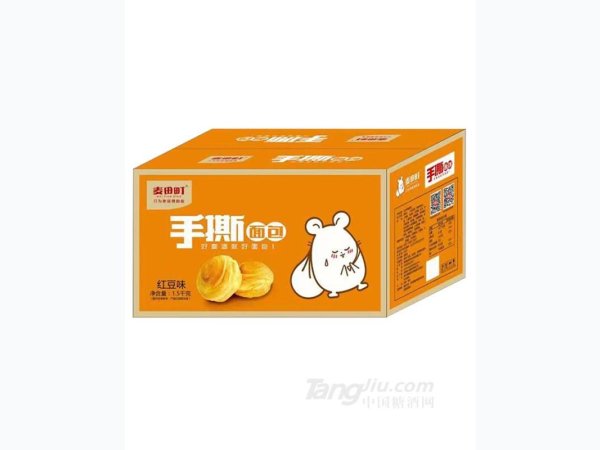 麦田町手撕面包红豆味1.5kg