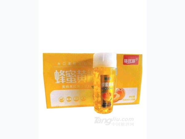 味优滋蜂蜜黄桃果粒果汁饮料