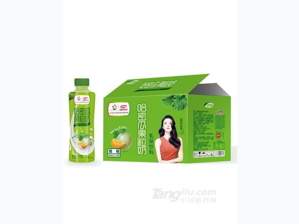 哈密瓜果粒奶500ml