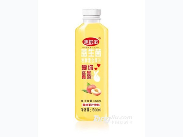 味优滋益生菌发酵蜜桃果汁饮料500ml