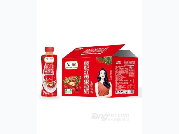 枸杞红枣果粒奶500ml