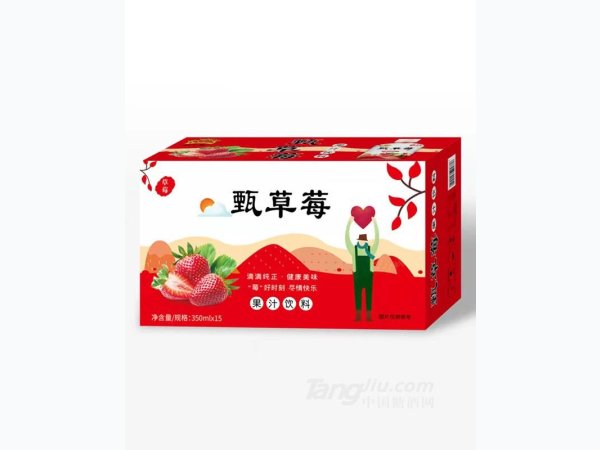 甄草莓果汁饮料350mlx15