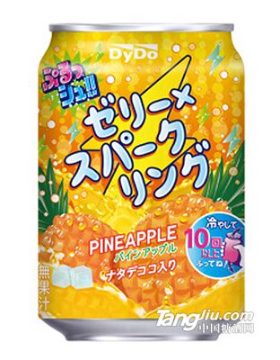 达亦多DyDo 菠萝味果冻碳酸汽水饮料80g罐