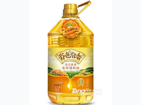 谷色谷香花生浓香食用调和油 5L