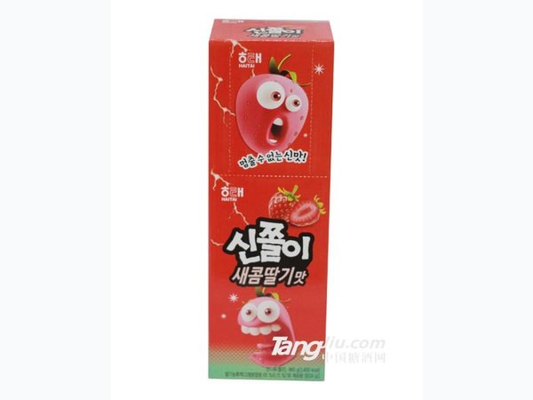 韩国海太草莓长条糖24g