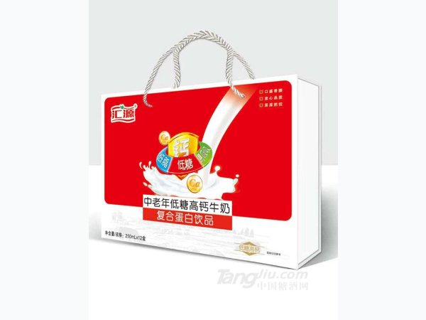 汇源中老年低糖高钙牛奶