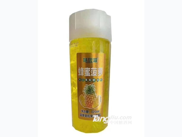 味优滋蜂蜜菠萝果粒果汁饮料420ml