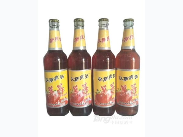 汉斯爽动草莓碳酸饮料