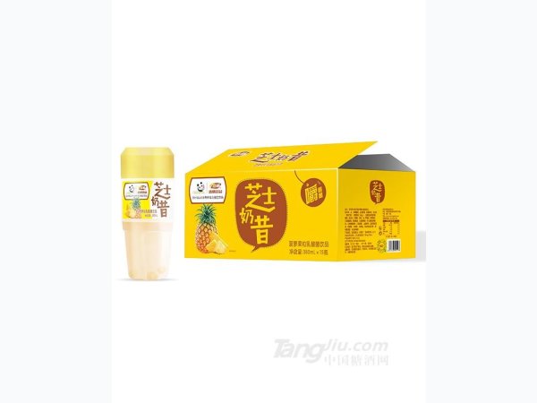 菠萝果粒芝士奶昔380ml