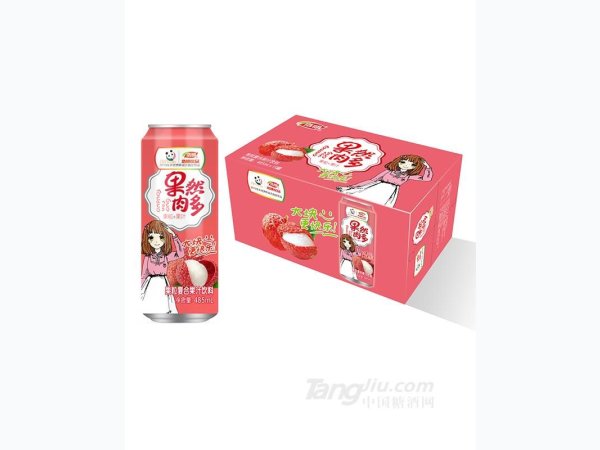 果然肉多荔枝果粒复合果汁饮料485ml