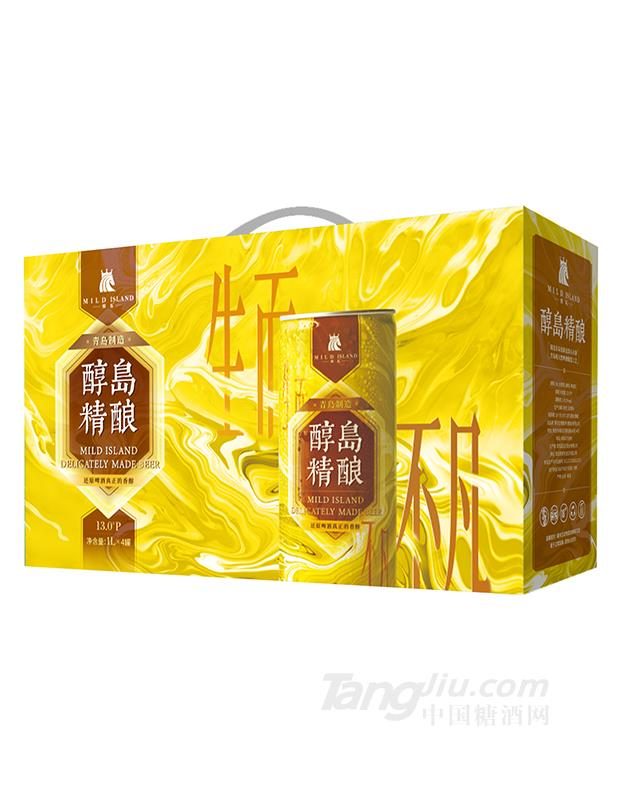 醇岛精酿黄啤1L&times;4罐