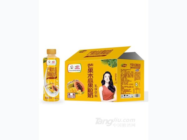 芒果木瓜果粒奶500ml