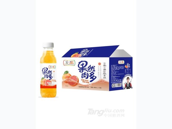果然肉多西柚椰果复合果汁饮料450ml