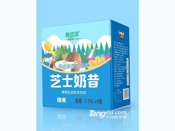 味优滋芝士奶昔椰果味1.25L&times;6瓶