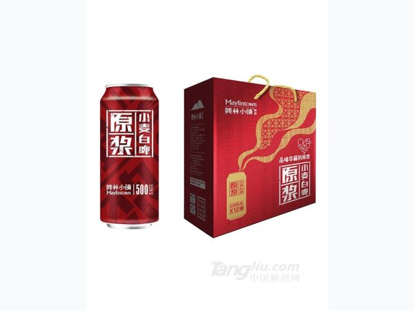 美林小镇11度原浆白啤500ml 12罐