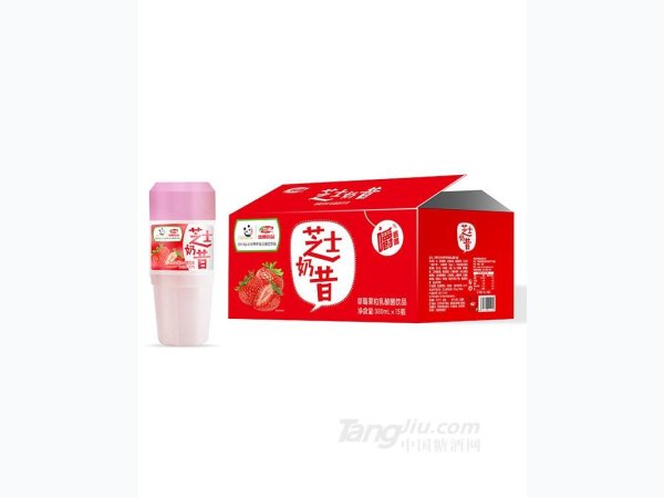 草莓果粒芝士奶昔380ml