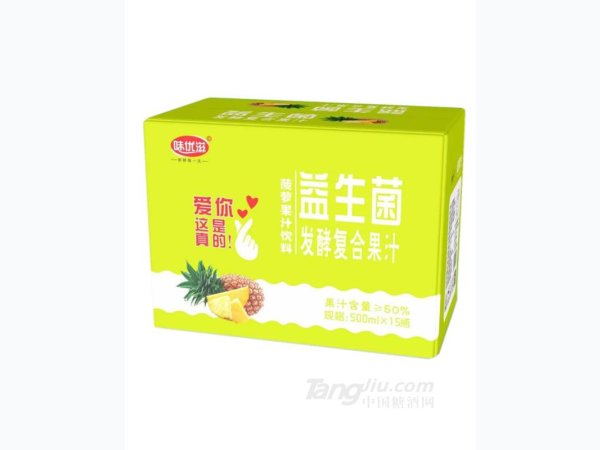 味优滋益生菌发酵菠萝果汁饮料-箱