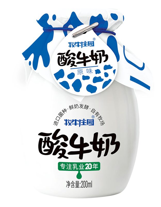牧牛庄园精品酸牛奶