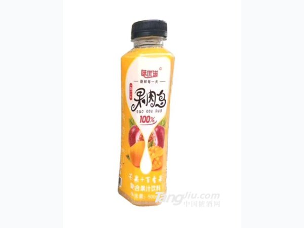 味优滋果肉多芒果+百香果500ml