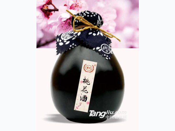 黄氏桃花酒黑坛500ml