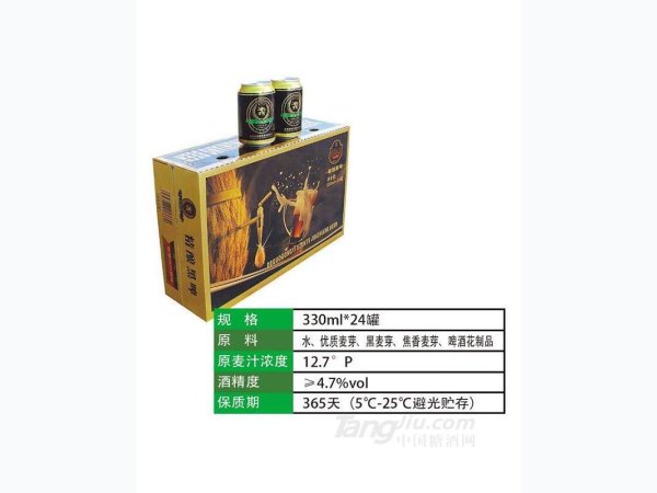 埃盛特啤酒黑啤金卡330mlx24 图1