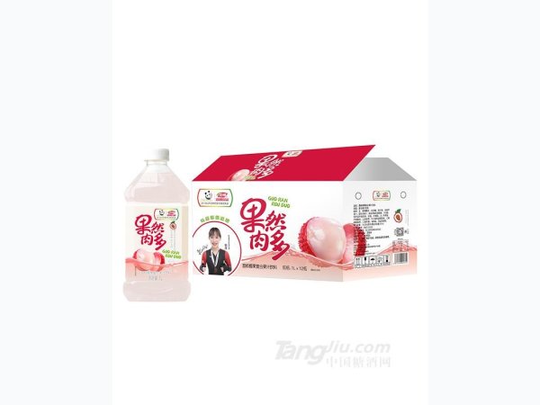果然肉多荔枝椰果复合果汁饮料1L