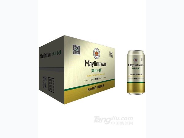 美林小镇啤酒500ML银罐